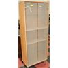 Image 1 : TAN 6FT GLASS 2 DOOR CABINET