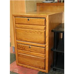 OAK FILING CABINET