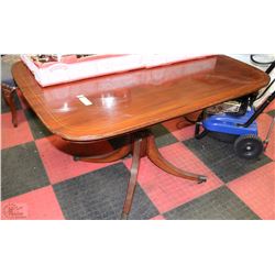 INLAID MAHOGANY DINING TABLE