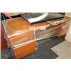 Image 1 : SOLID WOOD OFFICE DESK WITH 4 DRAWERS