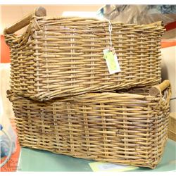 2 EXTRA LARGE WICKER BASKETS