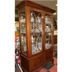 ORNATE CHINA CABINET WITH GLASS SHELVES
