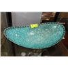 Image 1 : LARGE TURQUOISE COLOR ORNATE FRUIT BOWL