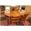 Image 1 : WOOD KITCHEN TABLE WITH FOUR MATCHING CHAIRS