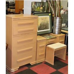 GIBBARD VANITY WITH STOOL + MATCHING 5 DRAWER