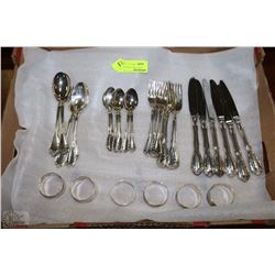 NORTAKI SILVERWARE SET WITH NAPKIN RINGS