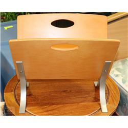 WOOD + METAL MAGAZINE HOLDER