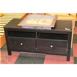 DARK BROWN 2 DOOR 2 DRAWER TV STAND