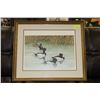 Image 1 : ARTIST SIGNED WILDLIFE DUCK PRINT FRAMED