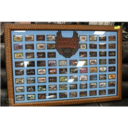 HARLEY DAVIDSON FRAMED CARD COLLECTION