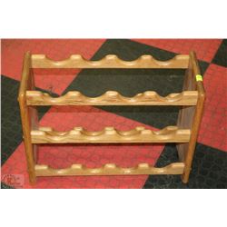 OAK 12 BOTTLE WINE RACK