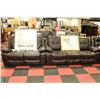 Image 1 : NEW ROCKPORT BROWN LEATHERETTE RECLINING SOFA