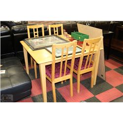 PINE TABLE AND 4 CHAIRS 44"X44"X30"HIGH