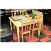 Image 1 : PINE TABLE AND 4 CHAIRS 44"X44"X30"HIGH