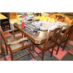 ORIGINAL TABLE WITH 6 CHAIRS, BUFFET HUTCH AND