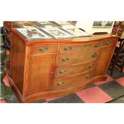MAHOGANY BOW FRONT SIDEBOARD