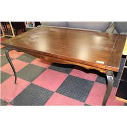 WOOD AND METAL KITCHEN TABLE