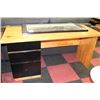 Image 1 : PINE DESK WITH 3 DRAWERS