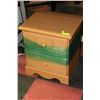 Image 1 : WOODEN 2 DRAWER PAINTED END/NIGHT TABLE