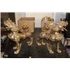 Image 1 : PAIR OF BRONZE FOO DOG STATUES  20" LONGX21"HIGH
