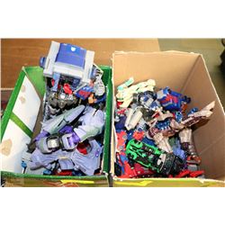 TWO BOXES OF TRANSFORMERS TOYS AND COLLECTIBLES