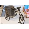 Image 1 : WICKER AND WIRE BICYCLE PLANTER 10"HIGH X16"WIDE