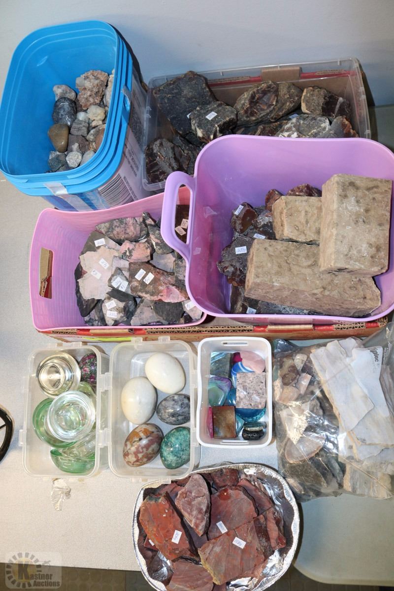 Large Collector Rocks LARGE COLLECTION ASSORTED ROCKS, INCLUDING