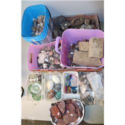 LARGE COLLECTION ASSORTED ROCKS, INCLUDING