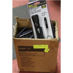 CASE OF SIX 6 LED WITH LASER FLASHLIGHTS