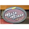 Image 1 : CARVED WOODEN SIGN "GALA GLASS" 23.5"X18"