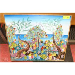 BRIGHT OIL ON CANVAS PICTURE BY HAROLD ST.JEAN