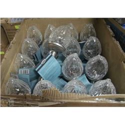 CASE OF 16PCS CLEAR CRACKLE SOLAR LIGHTS