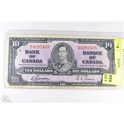 CANADIAN 1937 TEN DOLLAR BANKNOTE