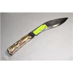 KUKRI WITH YING/YANG AND BONE HANDLE