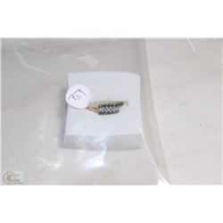 BLUE SAPPHIRE AND DIAMOND RING IN 10KT GOLD