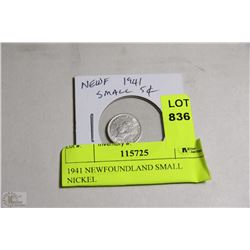 1941 NEWFOUNDLAND SMALL NICKEL