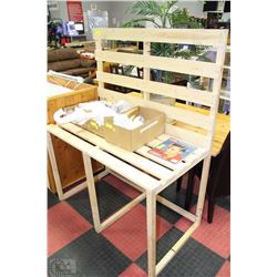 PINE WOOD DISPLAY BENCH FOR FLORAL DECORATIVE