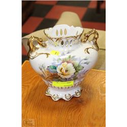 HANDPAINTED FLORAL VASE