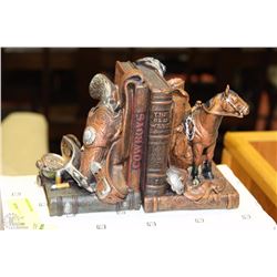 PAIR OF HORSE BOOK ENDS