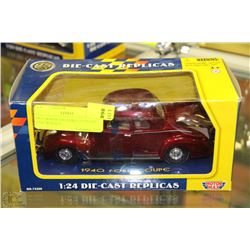 MOTORMAX 1940 FORD COUPE DIE CAST REPLICA
