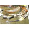 Image 1 : COLLECTION OF 4 DECORATIVE BULL HORNS- ONE IS
