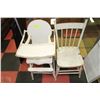 Image 1 : PAINTED WHITE HIGH CHAIR & SIDE CHAIR