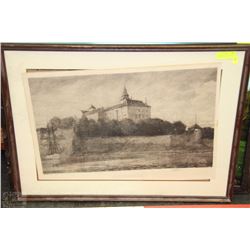 FRAMED VINTAGE  ARTWORK BY ORIGINAL RADERING AF