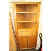 Image 1 : 2 CORNER WOODEND SHELVES 37"X75"H