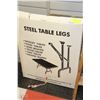 Image 1 : STEEL TABLE LEGS NEW IN BOX