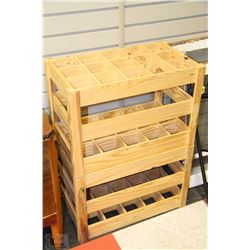 PAIR OF LARGE WOODEN BOTTLE CRATES