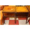 Image 1 : SET OF 2  LEATHER INLAID SIDE TABLE