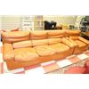 Image 1 : ITALIAN LEATHER SOFA + CHAIR