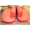 Image 1 : 2 RED LEATHERETTE CHAIRS FROM NAIL SALON