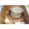 Image 1 : BOX WITH CROWN ROYAL BOWL WITH VARIETY OF